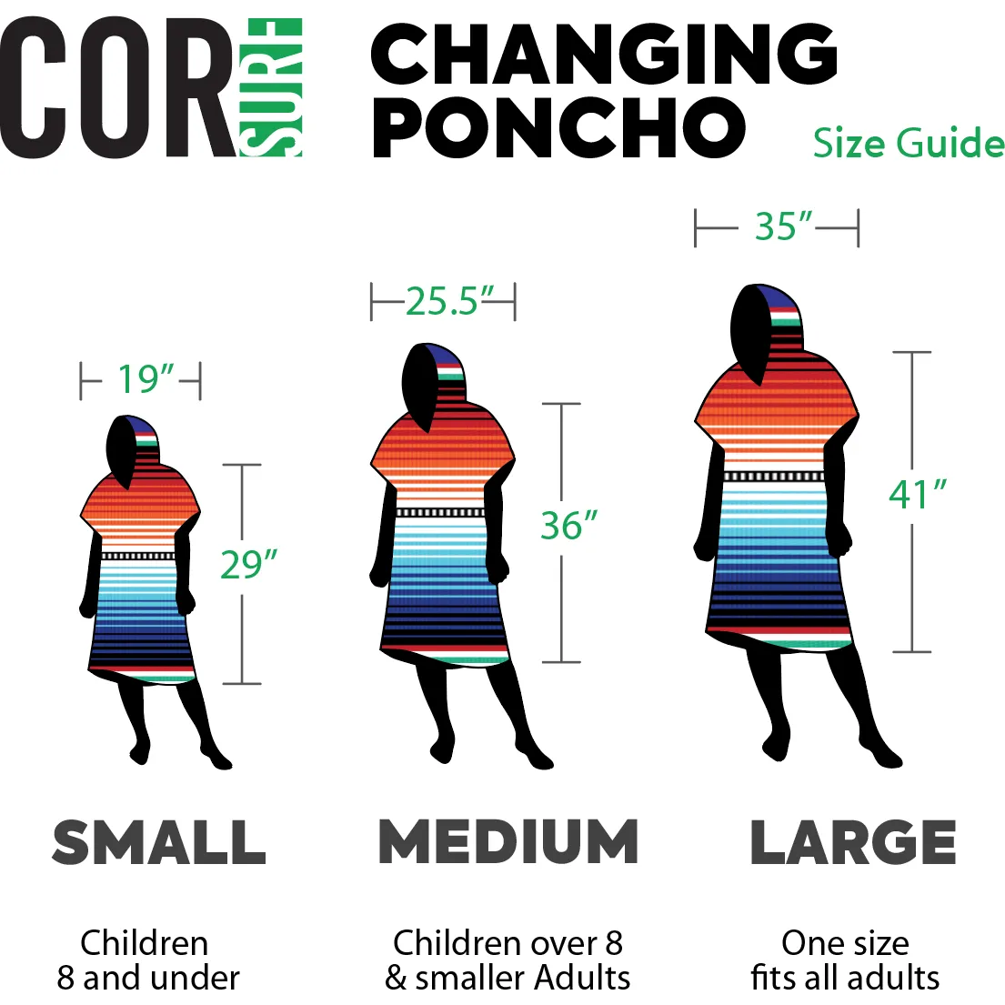 Retro Sand Changing Towel Poncho - Kids (Small)