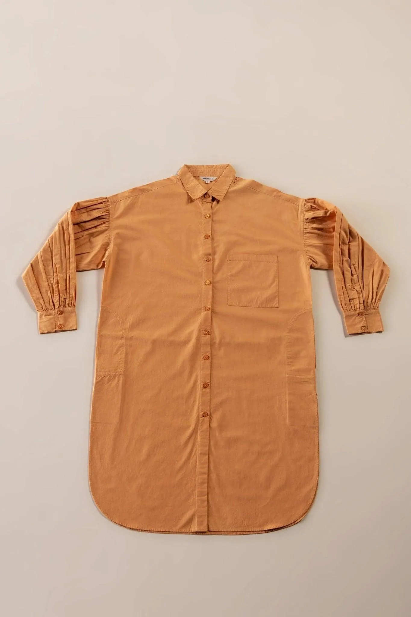 Sandy Brown Knee Length Shirt