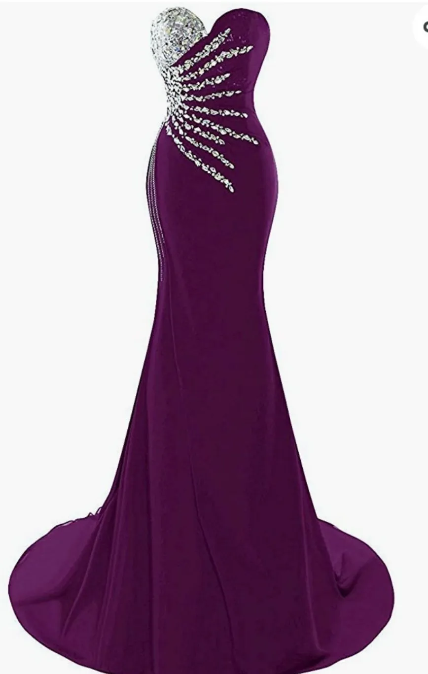 Sequin Plus Sized  Mermaid Evening /prom Gown