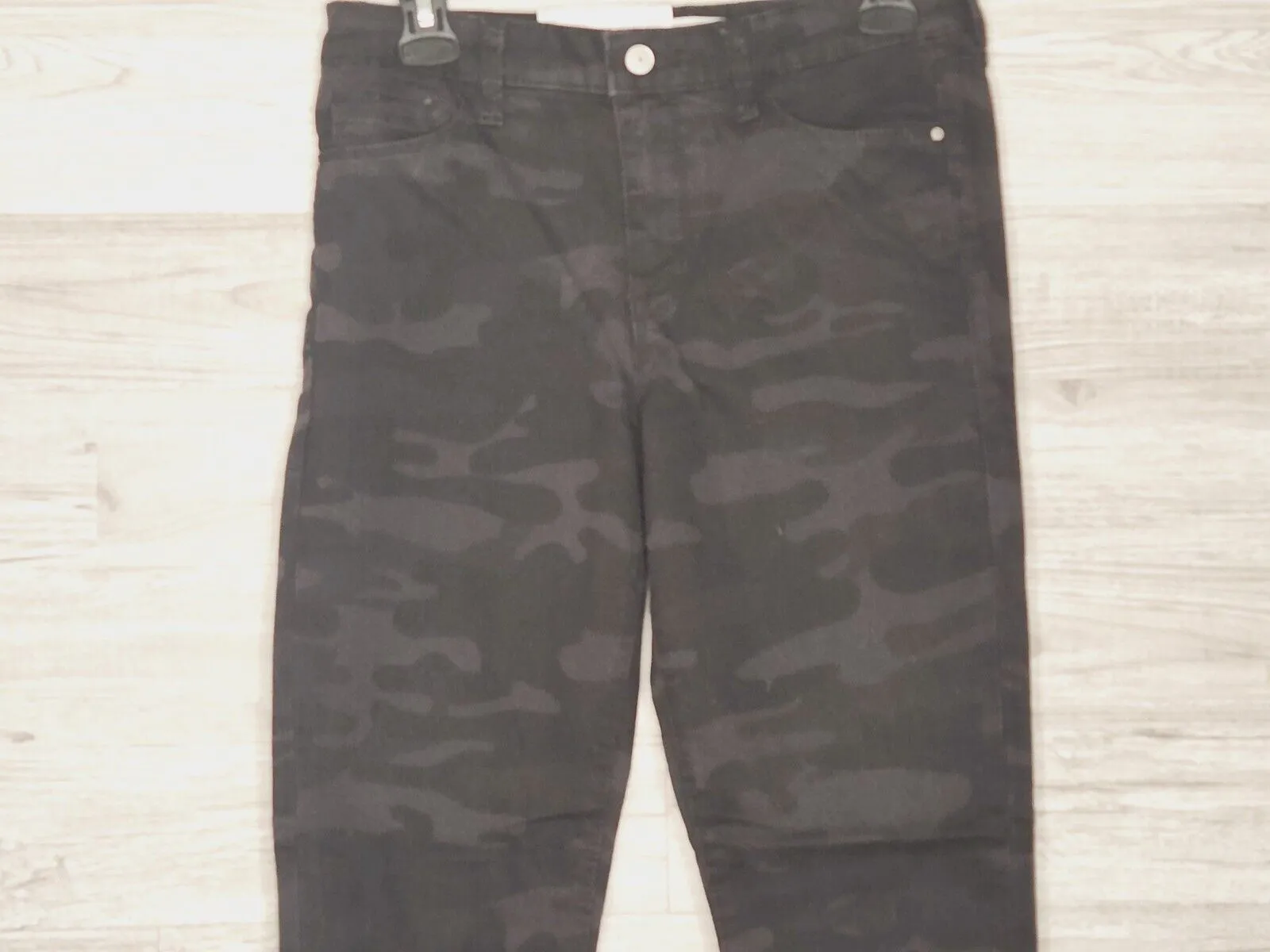 Social Standard by Sanctuary Women's Black Camo Mid-Rise Ankle Skinny Jeans