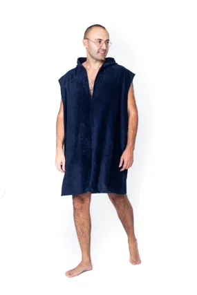 Sofa Killer dark blue bamboo frottee men poncho