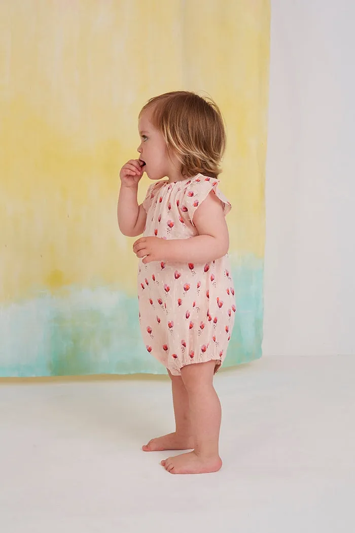 Soft Gallery Pink Rosebud Romper