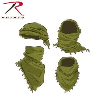 Solid Color Shemagh Tactical Desert Keffiyeh Scarf