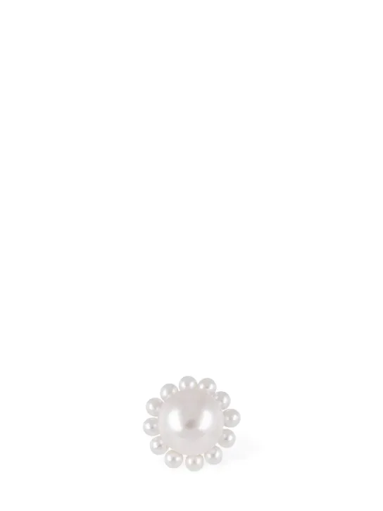 Sophie Bille Brahe   Petite Jeanne 14kt &amp; pearl mono earring 