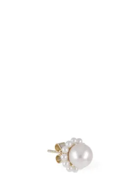 Sophie Bille Brahe   Petite Jeanne 14kt &amp; pearl mono earring 