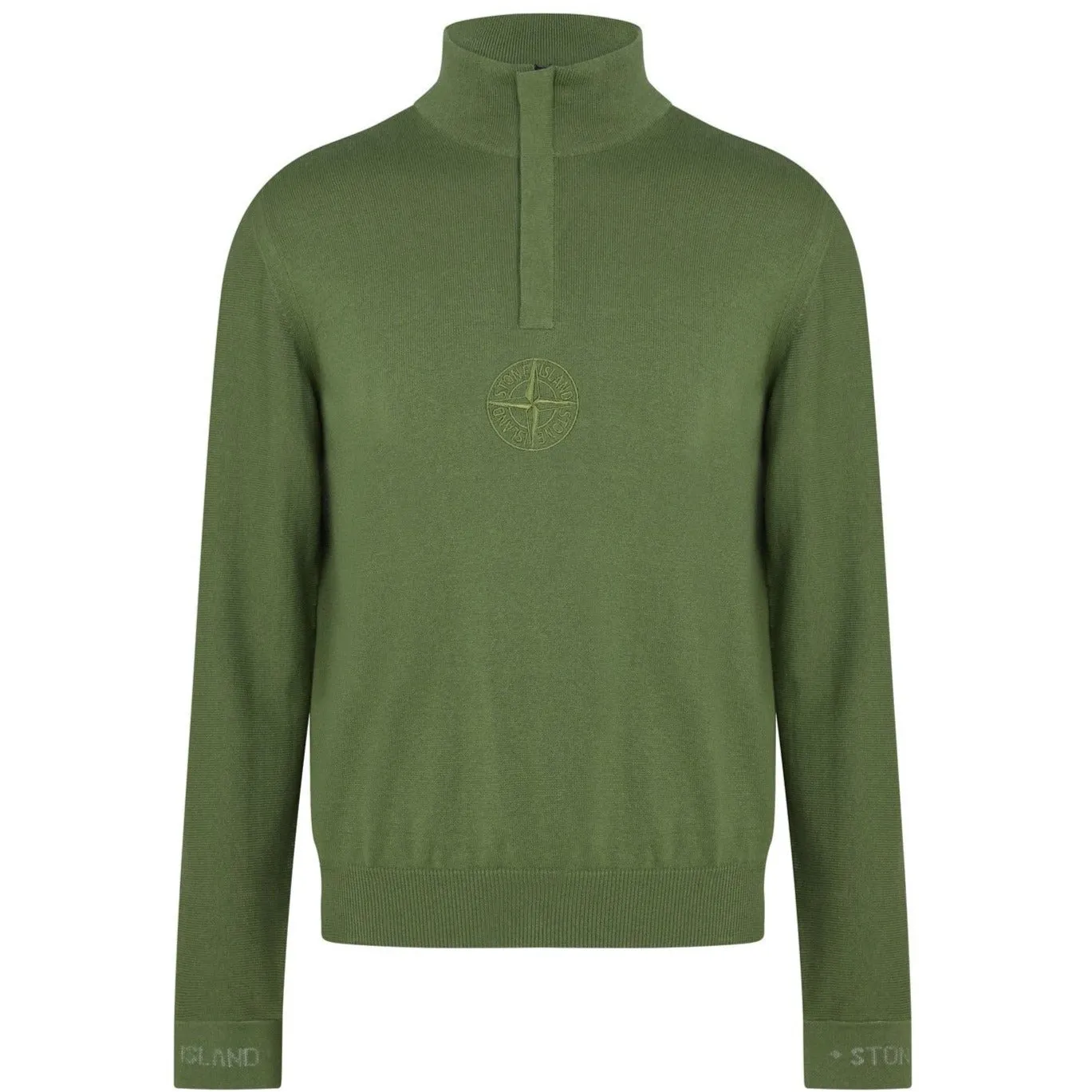 Stone Island Khaki Half Zip Sweatshirt