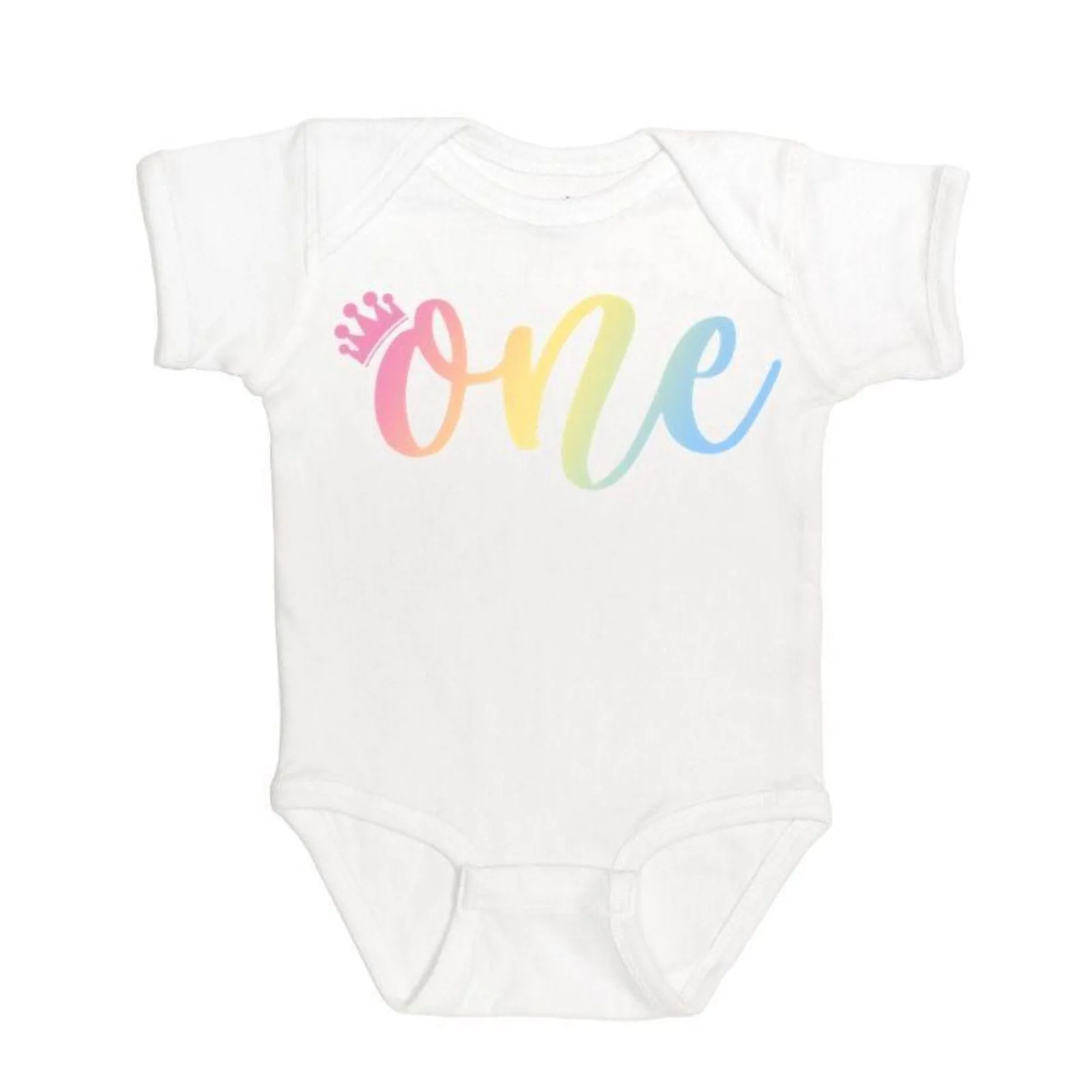 Sweet Wink Girls White FIRST BIRTHDAY AGE S/S Bodysuit - ONE