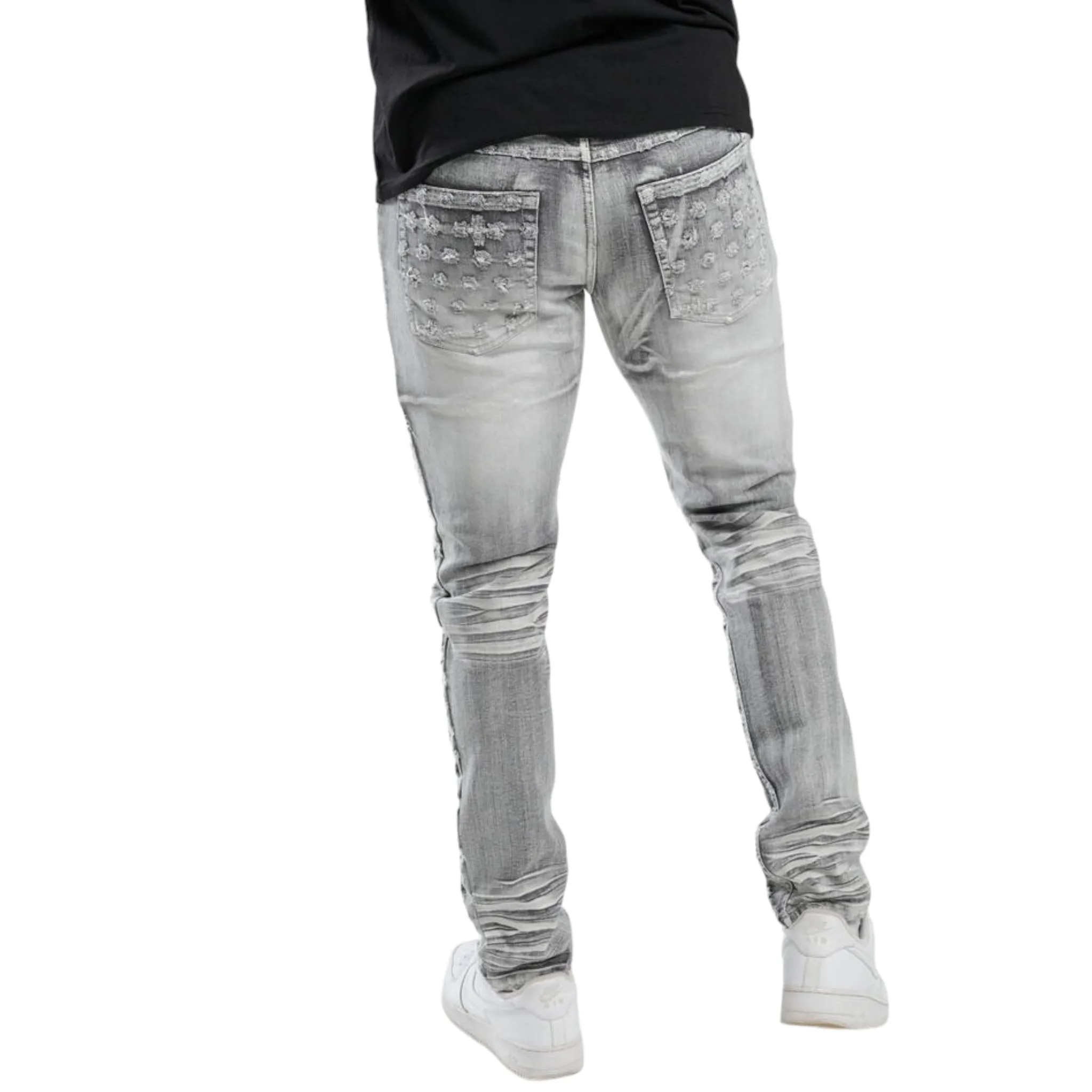 TAKER: Bullet Hole Slim Denim T4004