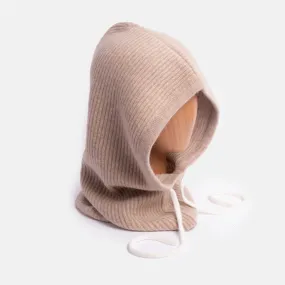 Taupe Cashmere Balaclava Hood