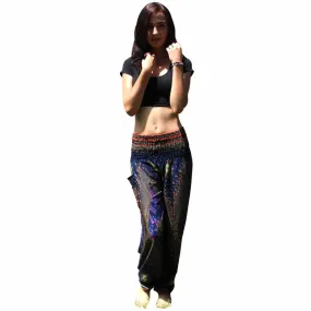 Thai Harem Trousers Boho Festival Hippy Smock High Waist Pants Cotton Casual Loose Long pants