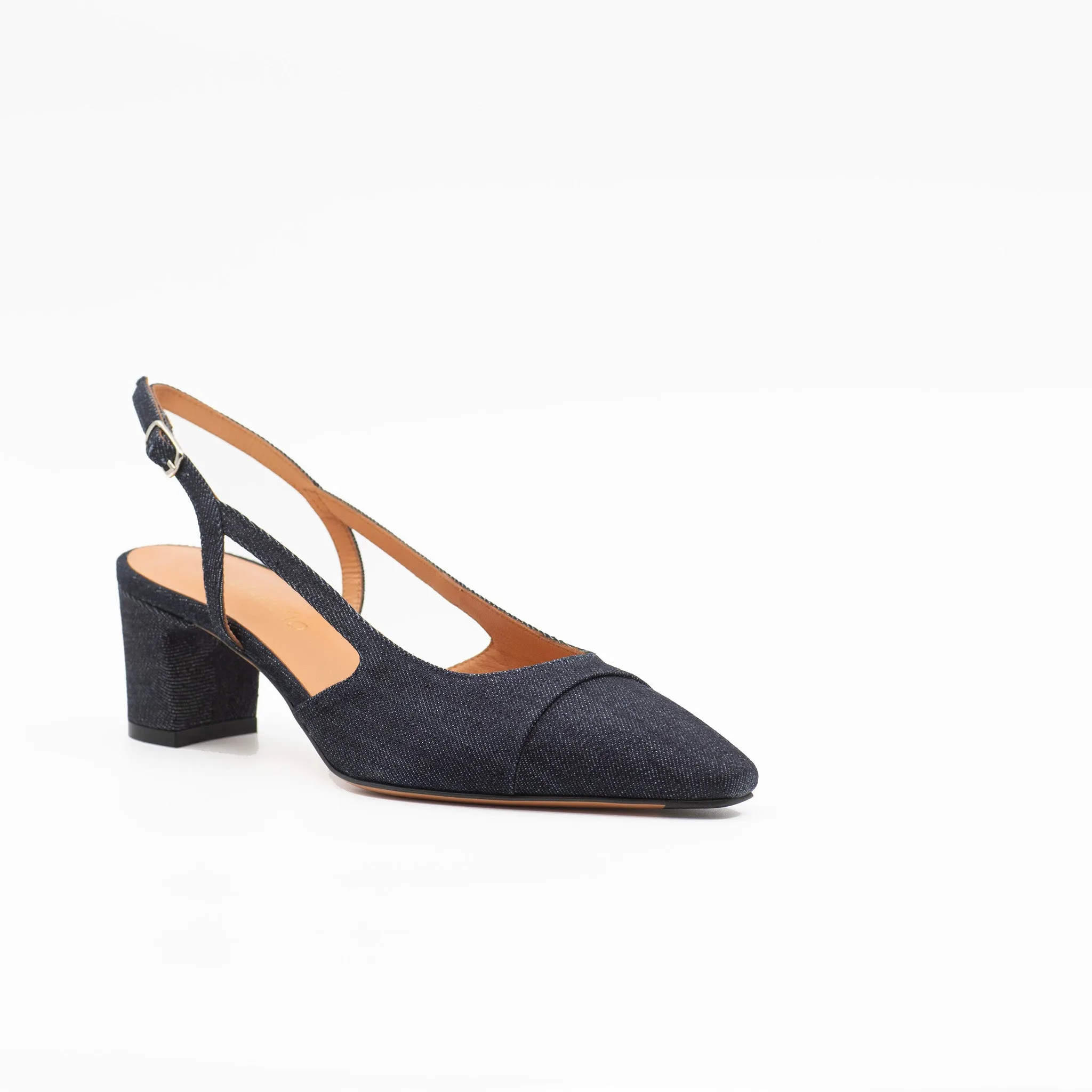 Two-tone Slingback in Denim