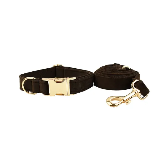 Velvet Dog Collar and Leash Set