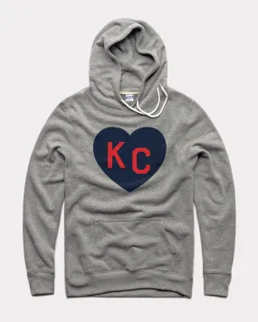 Vintage Grey KC Heart Hoodie