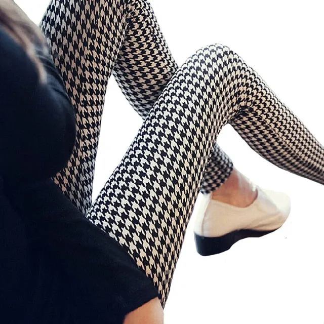 Women's leggings with a unique stretch design.