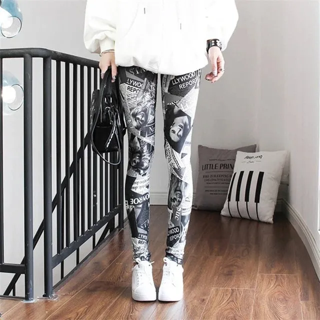 Women's leggings with a unique stretch design.