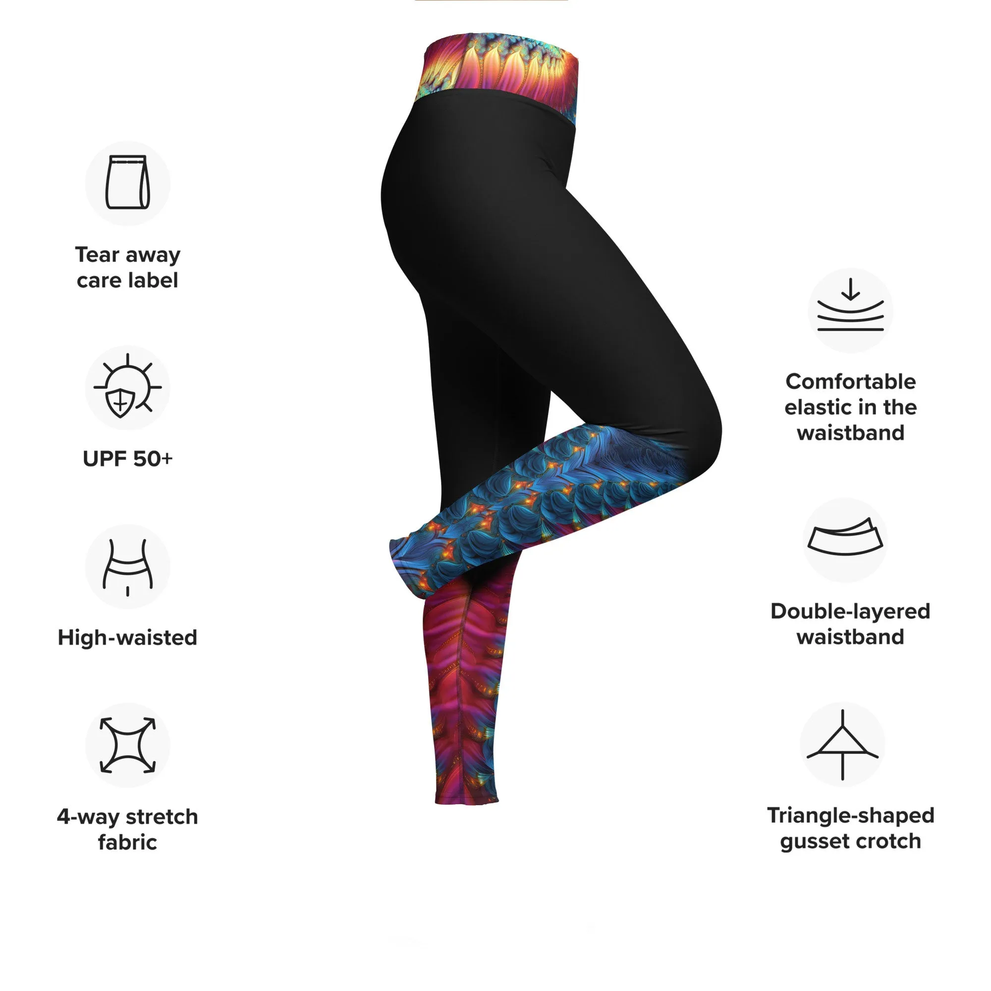 Yoga Leggings Microscopic Fern